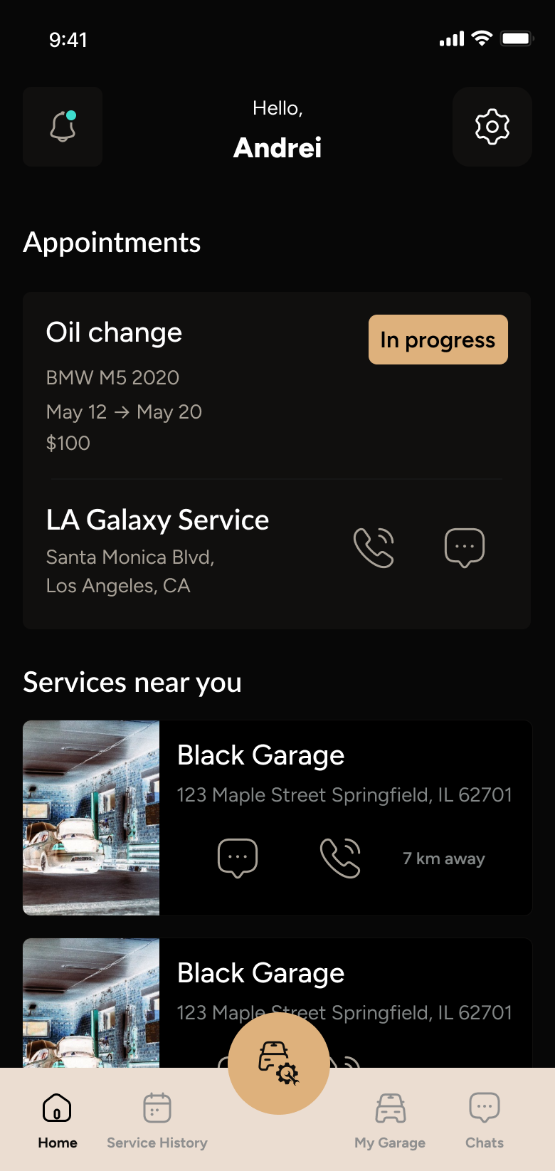 PuraCars provider dashboard on mobile